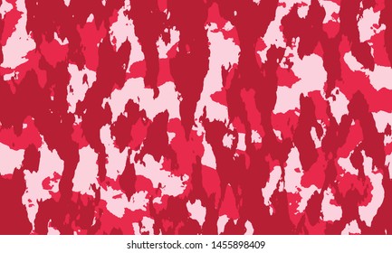 Camouflage pattern background seamless vector illustration. Military texture Classic clothing style masking camo repeat print. magneta & pink colors high resolution