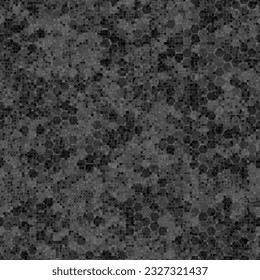 Camouflage pattern background seamless vector illustration. Gray and black abstract geometric background. Seamless pattern with dust colored hexagon element vector illustration.