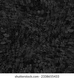 Camouflage pattern background seamless vector illustration. Gray and black abstract geometric background. Seamless pattern with hexagon element vector illustration.