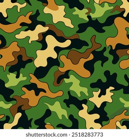 Camouflage pattern background seamless vector illustration