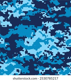 Camouflage pattern background seamless vector illustration. Classic clothing style masking camo repeat print. Green brown black olive colors forest texture
