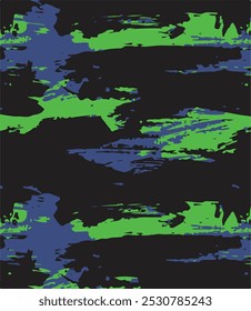 Camouflage Muster Hintergrund nahtlose Vektorgrafik. Klassische Kleidung Stil Maskierung Camo-Repeat-Print. Grün braun schwarz olivfarben waldstruktur