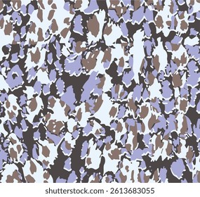 Camouflage pattern background, seamless vector illustration. Classic military clothing style.