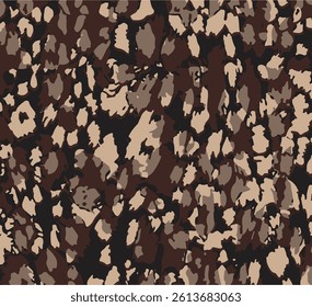 Camouflage pattern background, seamless vector illustration. Classic military clothing style.
