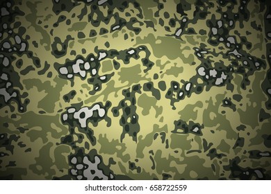 Camouflage pattern background seamless vector illustration. Classic clothing style masking.