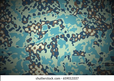 Camouflage pattern background seamless vector illustration. Classic clothing style masking