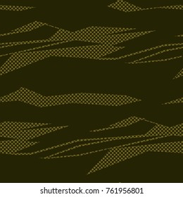 Camouflage pattern background seamless vector illustration. Military Fashionable, Abstract geometric seamless camouflage pattern. 