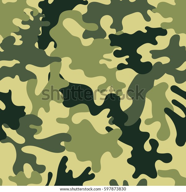 Camouflage Pattern Background Seamless Vector Illustration Stock Vector ...