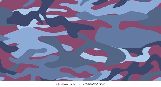 Camouflage pattern background vector. Classic clothing style masking camo repeat print. Virtual background for online conferences