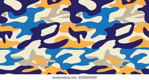 Camouflage pattern background vector. Classic clothing style masking camo repeat print. Virtual background for online conferences