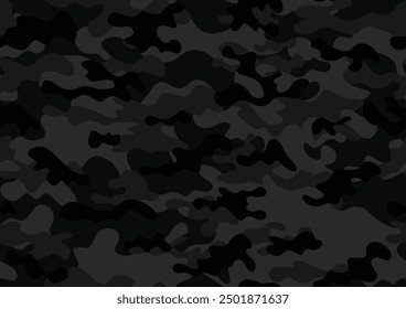 
camouflage pattern black background, dark vector design, army night uniform