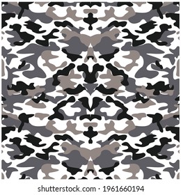 Camouflage Pattern Color is Grey and Brown for Commercial Use