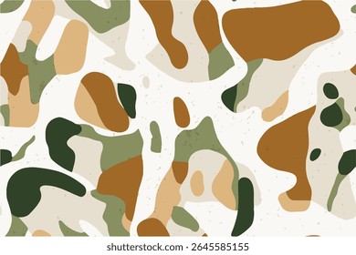 A camouflage pattern composed of various shades and shapes, designed to mimic the appearance of military camouflage.Army camouflage pattern image background. Vector illustration
