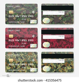 Camouflage Pattern Credit Cards