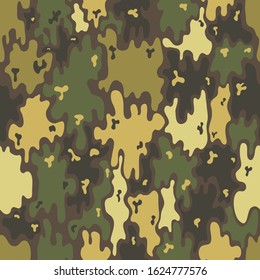 Camouflage pattern. Design element for poster, clothes decoration, card, banner. Vector illustration