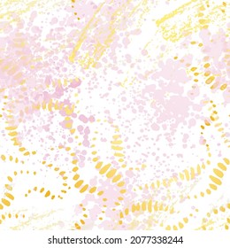 Camouflage Pattern.   Fashion Concept. Distress Print. Yellow, Orange Illustration. Summer Surface Textile. Ink Stains. Spray Paint. Splash Blots. Artistic Creative Vector Background.