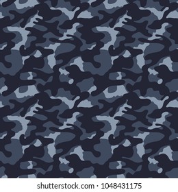 Camouflage pattern. Fashionable Millatry print. Seamless vector army green hunting background.