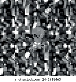 camouflage pattern with grey pixels