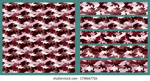 camouflage pattern.
If the pattern numbers match, it will connect to other colors.
With swatch