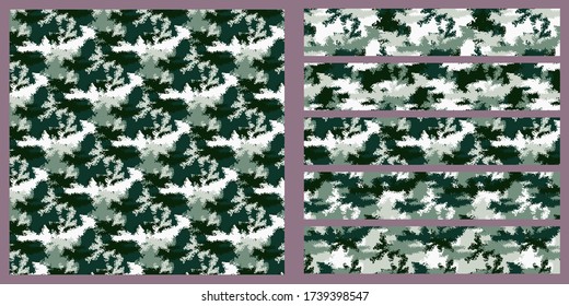camouflage pattern.
If the pattern numbers match, it will connect to other colors.
With swatch