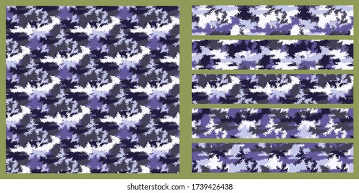 camouflage pattern.
If the pattern numbers match, it will connect to other colors.
With swatch