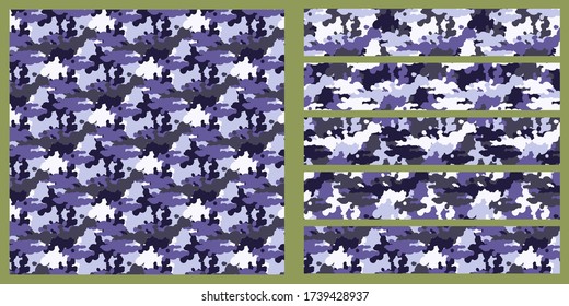 camouflage pattern.
If the pattern numbers match, it will connect to other colors.
With swatch