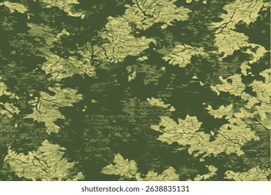 A camouflage pattern in olive green and beige, perfect for military or outdoor settings.camouflage background army abstract modern vector military backgound fabric textile print tamplate.
