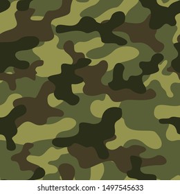 
Camouflage pattern for printing clothes fabric, seamless vector.
