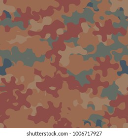 Camouflage pattern seamless background. Animal military camouflage. Abstract seamless pattern for army, hunting, fashion cloth textile. Colorful modern soldier style. Vector militaristic texture