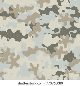 Camouflage pattern seamless background. Animal military camouflage. Abstract seamless pattern for army, hunting, fashion cloth textile. Colorful modern soldier style. Vector militaristic texture