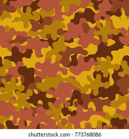 Camouflage pattern seamless background. Animal military camouflage. Abstract seamless pattern for army, hunting, fashion cloth textile. Colorful modern soldier style. Vector militaristic texture