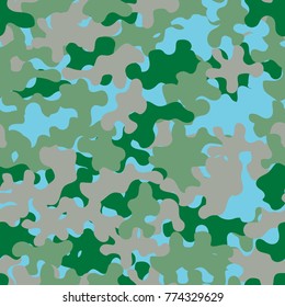 Camouflage pattern seamless background. Animal military camouflage. Abstract seamless pattern for army, hunting, fashion cloth textile. Colorful modern soldier style. Vector militaristic texture