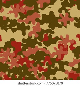 Camouflage pattern seamless background. Animal military camouflage. Abstract seamless pattern for army, hunting, fashion cloth textile. Colorful modern soldier style. Vector militaristic texture