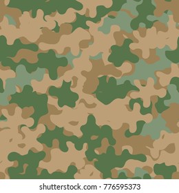 Camouflage pattern seamless background. Animal military camouflage. Abstract seamless pattern for army, hunting, fashion cloth textile. Colorful modern soldier style. Vector militaristic texture.
