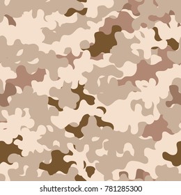 Camouflage pattern seamless background. Animal military camouflage. Abstract seamless pattern for army, hunting, fashion cloth textile. Colorful modern soldier style. Vector militaristic texture
