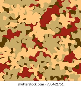 Camouflage pattern seamless background. Animal military camouflage. Abstract seamless pattern for army, hunting, fashion cloth textile. Colorful modern soldier style. Vector militaristic texture