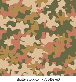 Camouflage pattern seamless background. Animal military camouflage. Abstract seamless pattern for army, hunting, fashion cloth textile. Colorful modern soldier style. Vector militaristic texture
