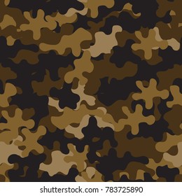 Camouflage pattern seamless background. Animal military camouflage. Abstract seamless pattern for army, hunting, fashion cloth textile. Colorful modern soldier style. Vector militaristic texture