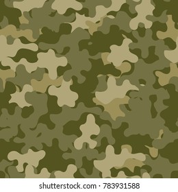 Camouflage pattern seamless background. Animal military camouflage. Abstract seamless pattern for army, hunting, fashion cloth textile. Colorful modern soldier style. Vector militaristic texture