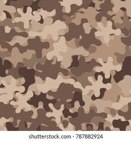 Camouflage pattern seamless background. Animal military camouflage. Abstract seamless pattern for army, hunting, fashion cloth textile. Colorful modern soldier style. Vector militaristic texture