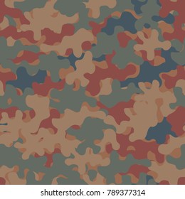 Camouflage pattern seamless background. Animal military camouflage. Abstract seamless pattern for army, hunting, fashion cloth textile. Colorful modern soldier style. Vector militaristic texture.