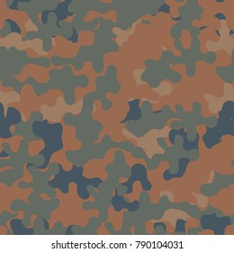 Camouflage pattern seamless background. Animal military camouflage. Abstract seamless pattern for army, hunting, fashion cloth textile. Colorful modern soldier style. Vector militaristic texture