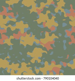 Camouflage pattern seamless background. Animal military camouflage. Abstract seamless pattern for army, hunting, fashion cloth textile. Colorful modern soldier style. Vector militaristic texture