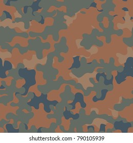 Camouflage pattern seamless background. Animal military camouflage. Abstract seamless pattern for army, hunting, fashion cloth textile. Colorful modern soldier style. Vector militaristic texture