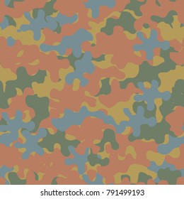 Camouflage pattern seamless background. Animal military camouflage. Abstract seamless pattern for army, hunting, fashion cloth textile. Colorful modern soldier style. Vector militaristic texture