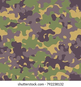 Camouflage pattern seamless background. Animal military camouflage. Abstract seamless pattern for army, hunting, fashion cloth textile. Colorful modern soldier style. Vector militaristic texture