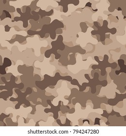 Camouflage pattern seamless background. Animal military camouflage. Abstract seamless pattern for army, hunting, fashion cloth textile. Colorful modern soldier style. Vector militaristic texture