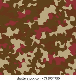 Camouflage pattern seamless background. Animal military camouflage. Abstract seamless pattern for army, hunting, fashion cloth textile. Colorful modern soldier style. Vector militaristic texture