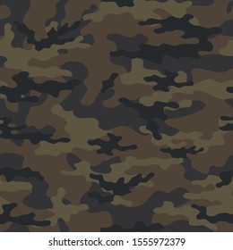
Camouflage pattern. Seamless pattern with dark spots. Vector.
