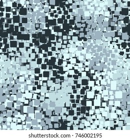 Camouflage pattern. Seamless. Made up of rounded squares gathered in groups. Recommended for 3D modeling, textiles and design.